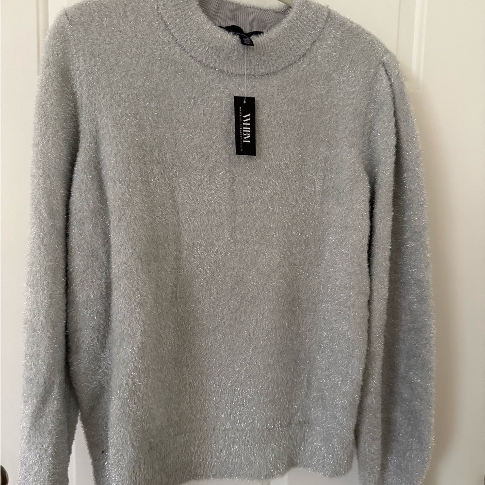 White House Black Market Silver Sweater